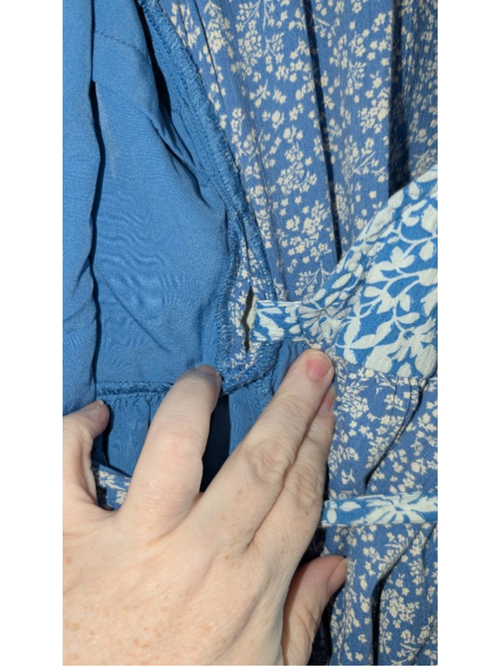 American Eagle Blue & White Floral Wrap Dress, Size S, womens - Picture 8 of 8